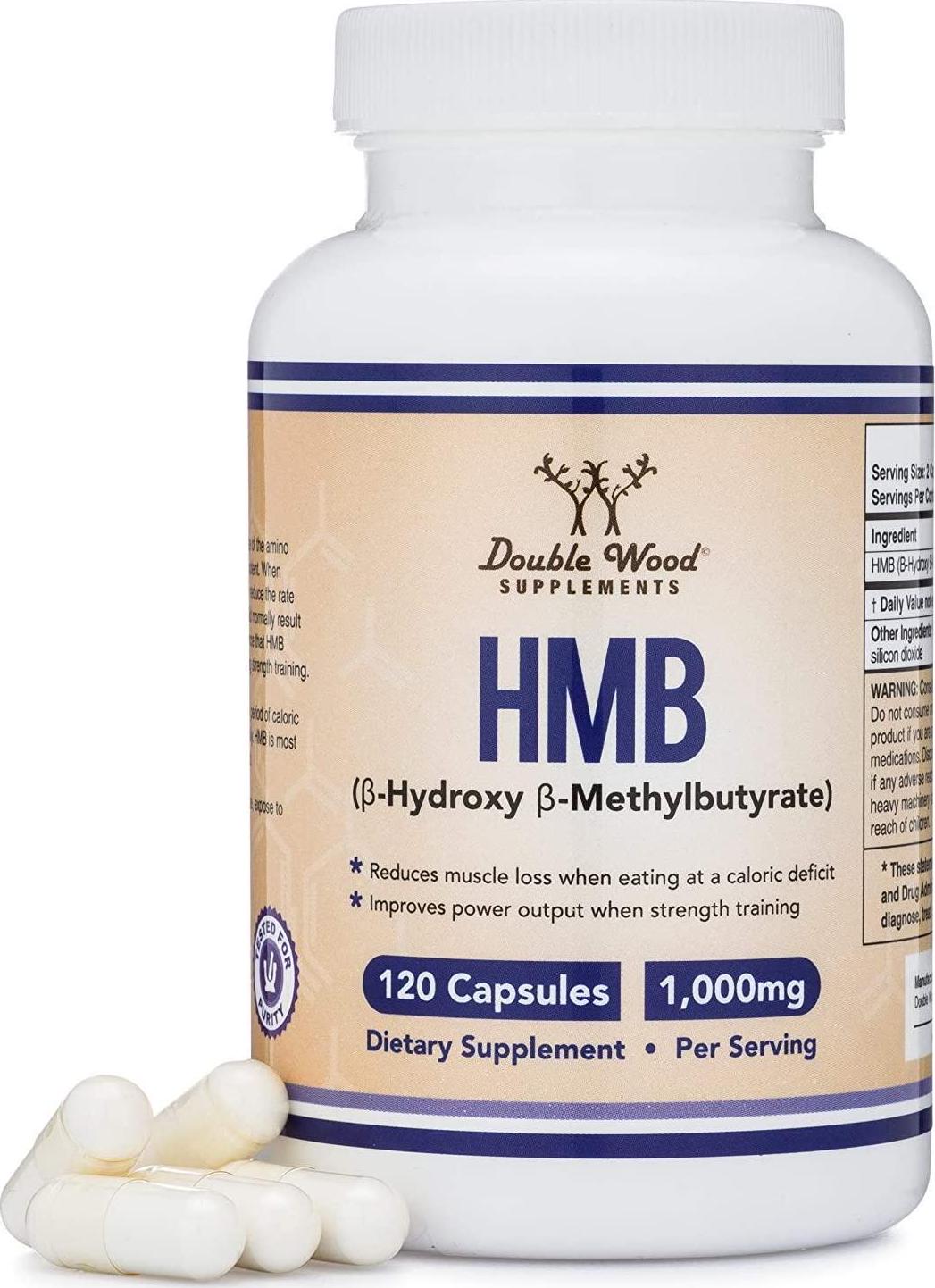 HMB Supplement, Third Party Tested, for Muscle Recovery, Growth, and Retention (Protein Synthesis) - Made in USA, 120 Capsules, 1000mg Per Serving