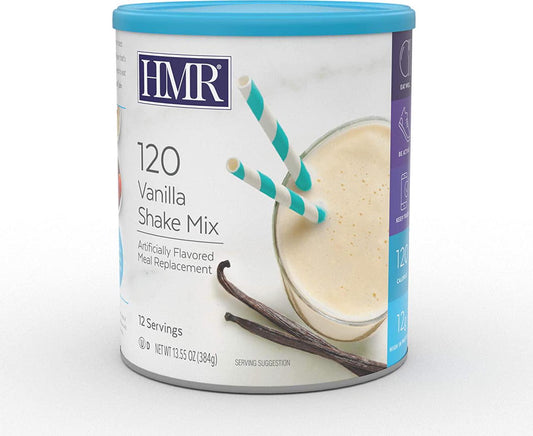 HMR 120 Vanilla Shake Meal Replacement Powder, 12g Protein, 120 Cal., Canister of 12 Servings
