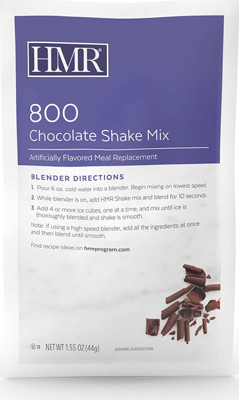 HMR 800 Chocolate Shake Meal Replacement Triple Pack, 16g Protein, 160 Cal., 3 Boxes of 18 Single-Serve Powder Packets