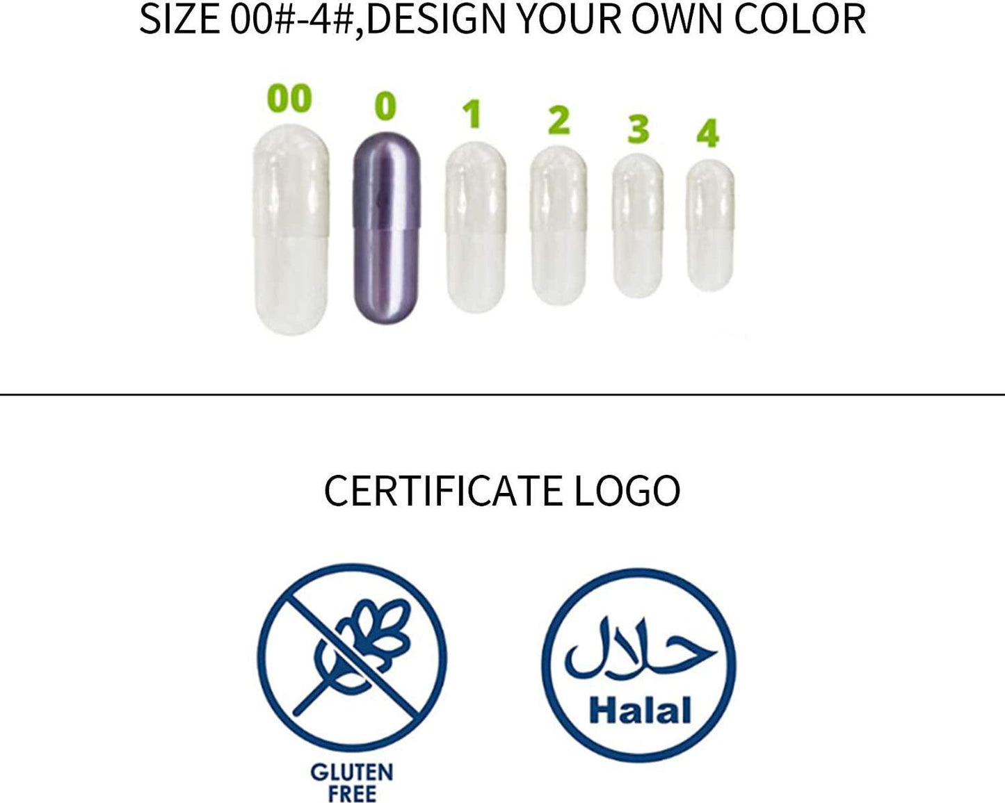 HPMC Size 0 Empty Vegetarian Capsules - Clear Empty Vegan Capsules - Vegetarian Empty Pill Capsules- DIY Vegetable Capsule Filling- Vegetable Pill Capsules Empty Caps Pills (1000 Count)