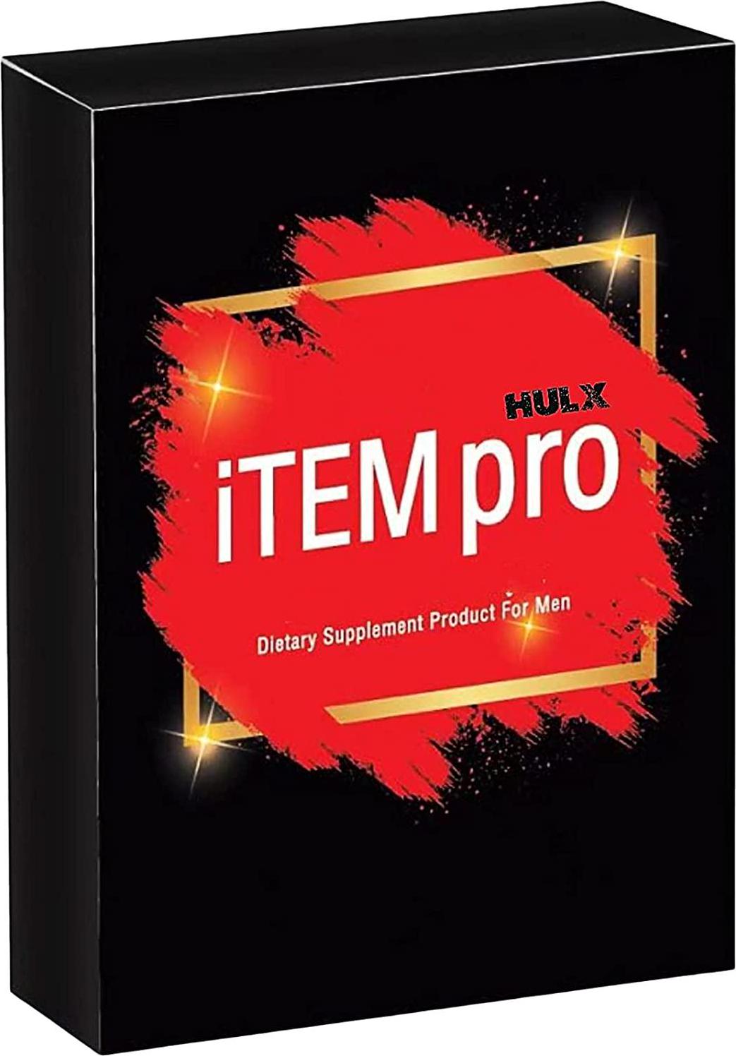 HULX ITEMPRO 4 Caps Men Power and Energy Booster Vitamins Health Supplement Capsules Increasing Stronger and More Lasting Time, Men's Healthy Formula Natural Food Minerals Organic Herbal Extracts for Male