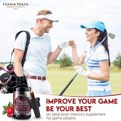 Hana Naia Coffee Fruit Extract, Brain Booster and Brain Health Supplement, Fast Acting BDNF Neurofactor Supplement, 100% Pure Hawaiian Coffee Berry Extract, Non-GMO | 30ml