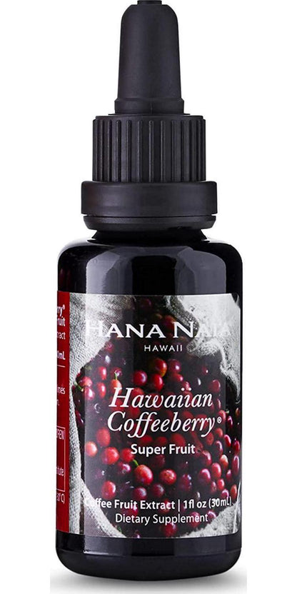 Hana Naia Coffee Fruit Extract, Brain Booster and Brain Health Supplement, Fast Acting BDNF Neurofactor Supplement, 100% Pure Hawaiian Coffee Berry Extract, Non-GMO | 30ml