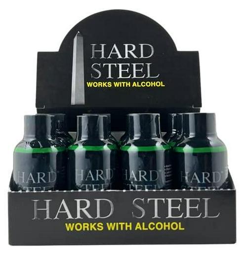 Hard Steel Liquid Shot Drink Case of 12 Bottles