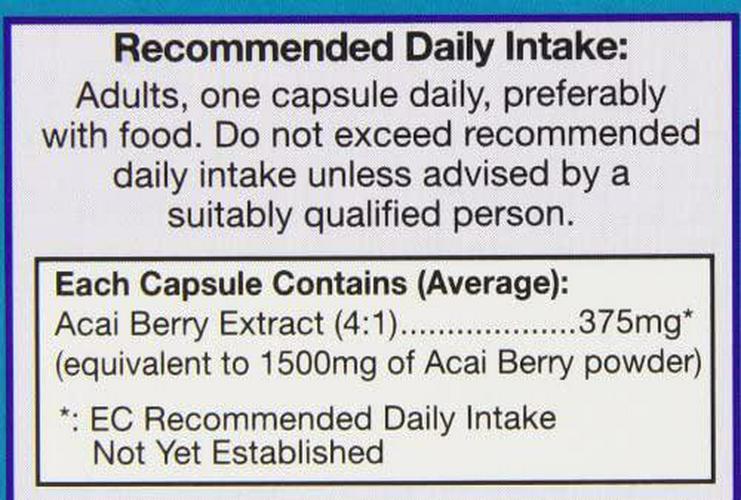 HealthAid AcaiAce Acai Berry 1500 mg - 30 Capsules