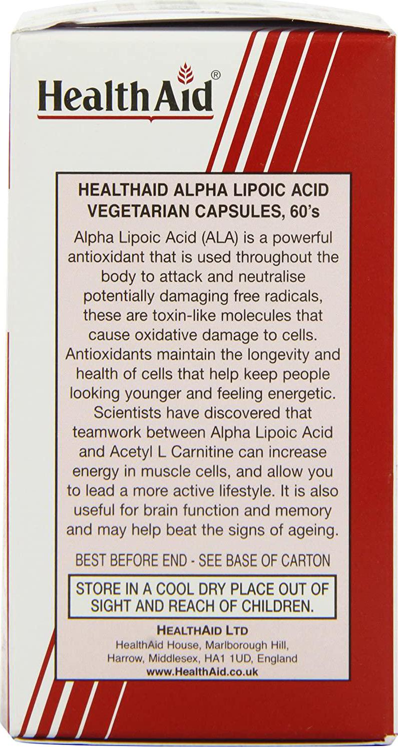 HealthAid Alpha Lipoic Acid 250mg - 60 Vegicaps