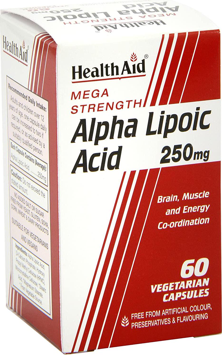 HealthAid Alpha Lipoic Acid 250mg - 60 Vegicaps