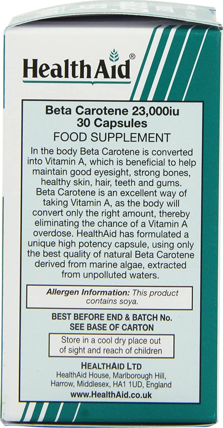 HealthAid Beta-Carotene - 30 Capsules