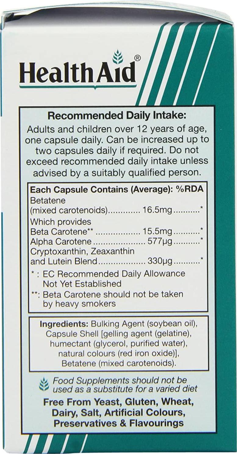 HealthAid Beta-Carotene - 30 Capsules