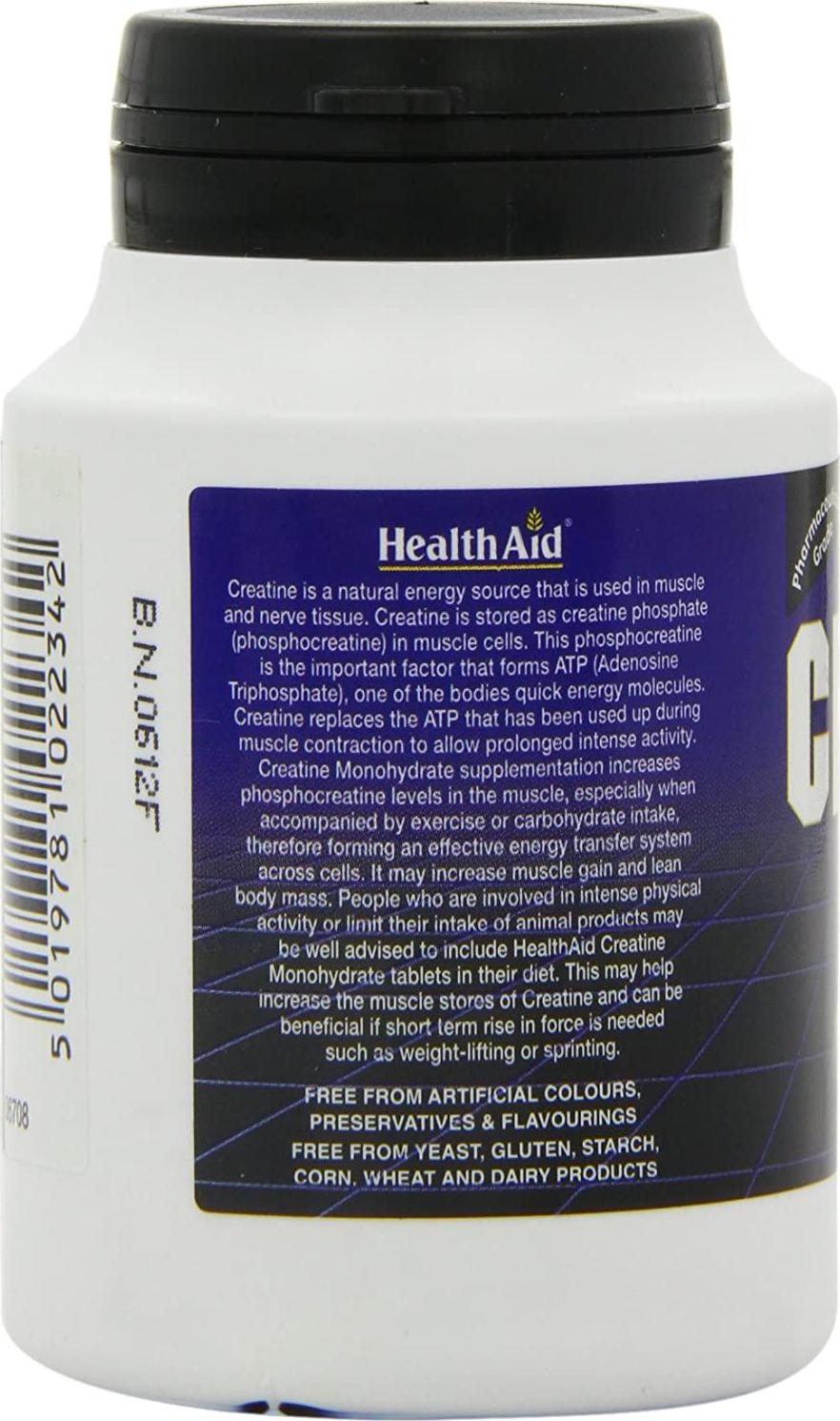 HealthAid Creatine Monohydrate 1000mg - 60 Tablets