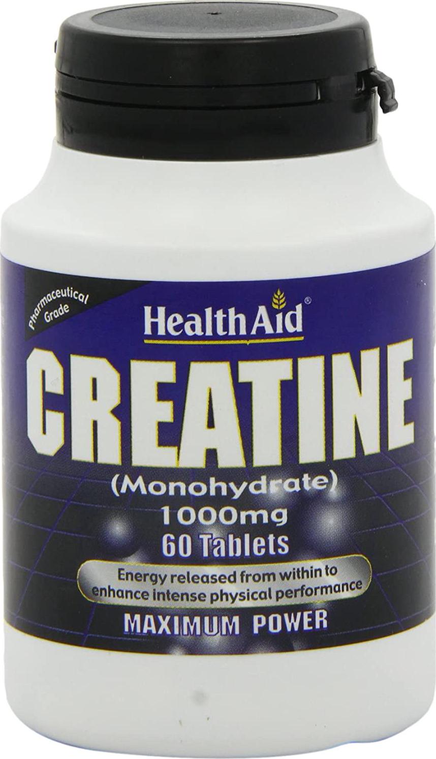 HealthAid Creatine Monohydrate 1000mg - 60 Tablets