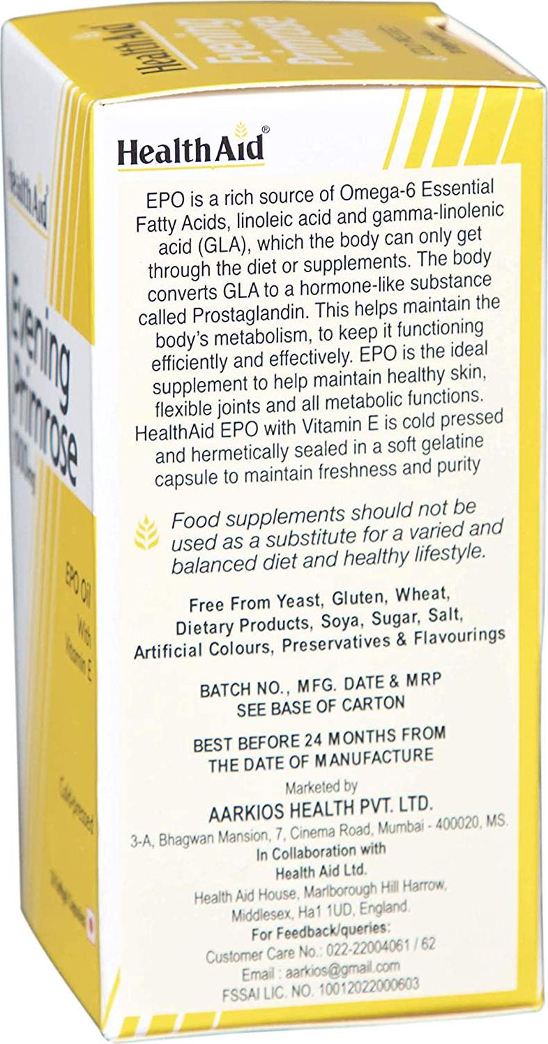 HealthAid Evening Primrose Oil 1000 mg - 30 Capsules