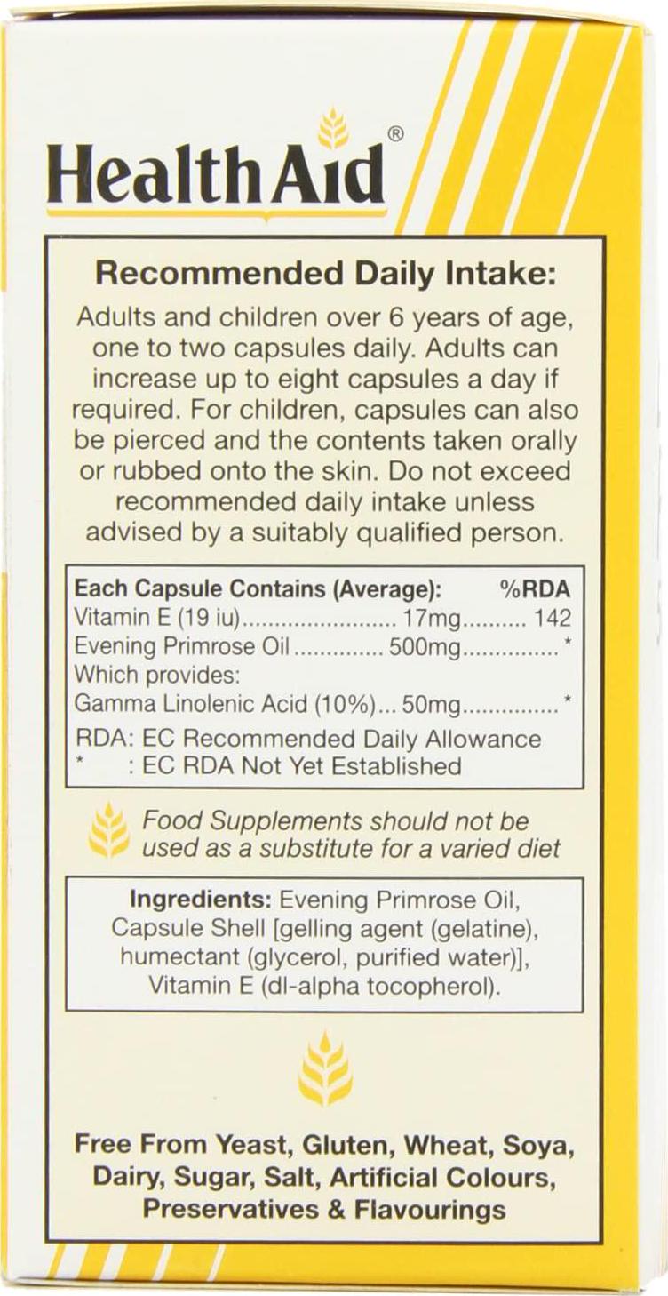 HealthAid Evening Primrose Oil 500 mg - 180 Capsules