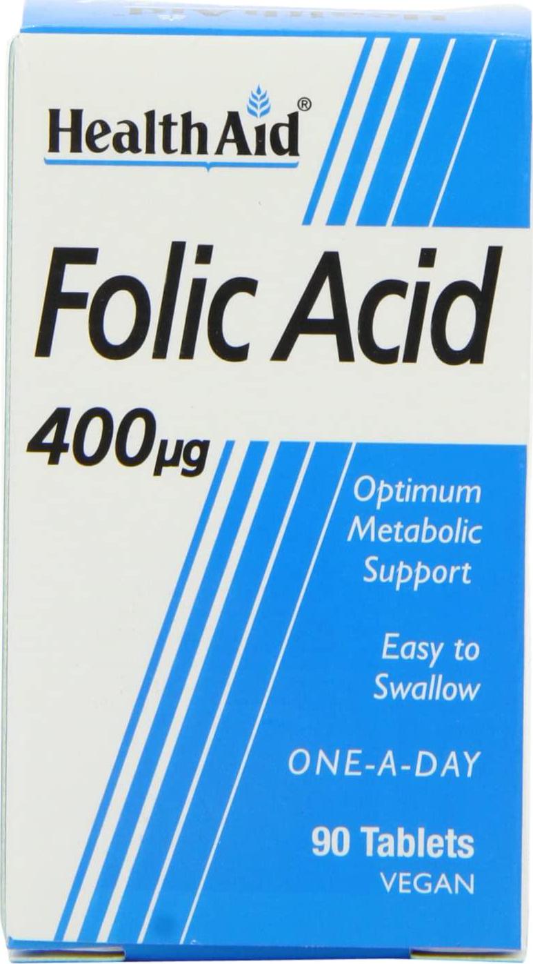 HealthAid Folic Acid 400 g - 90 Tablets