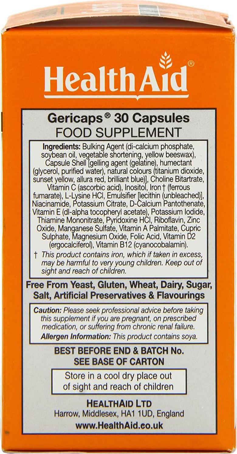 HealthAid Gericaps - 30 Capsules