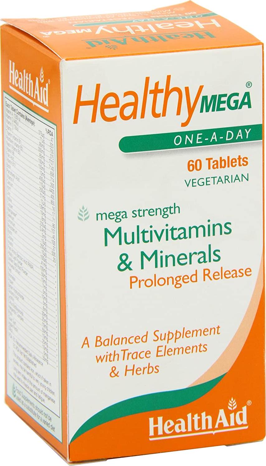 HealthAid Healthy Mega - Prolong Release - 60 Vegetarian Tablets