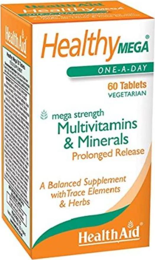 HealthAid Healthy Mega - Prolong Release - 60 Vegetarian Tablets