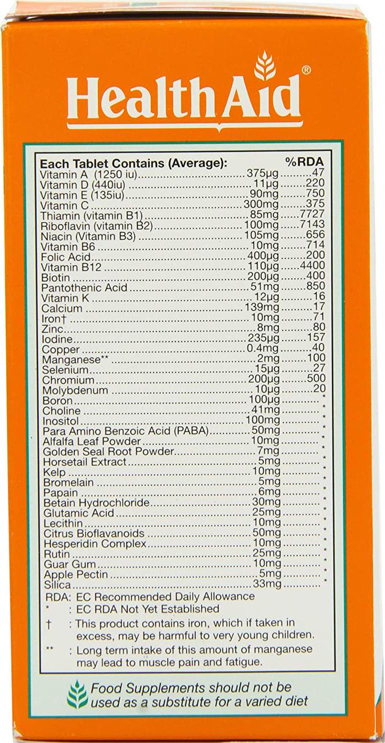 HealthAid Healthy Mega - Prolong Release - 60 Vegetarian Tablets