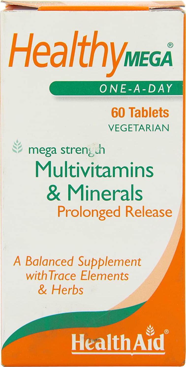 HealthAid Healthy Mega - Prolong Release - 60 Vegetarian Tablets