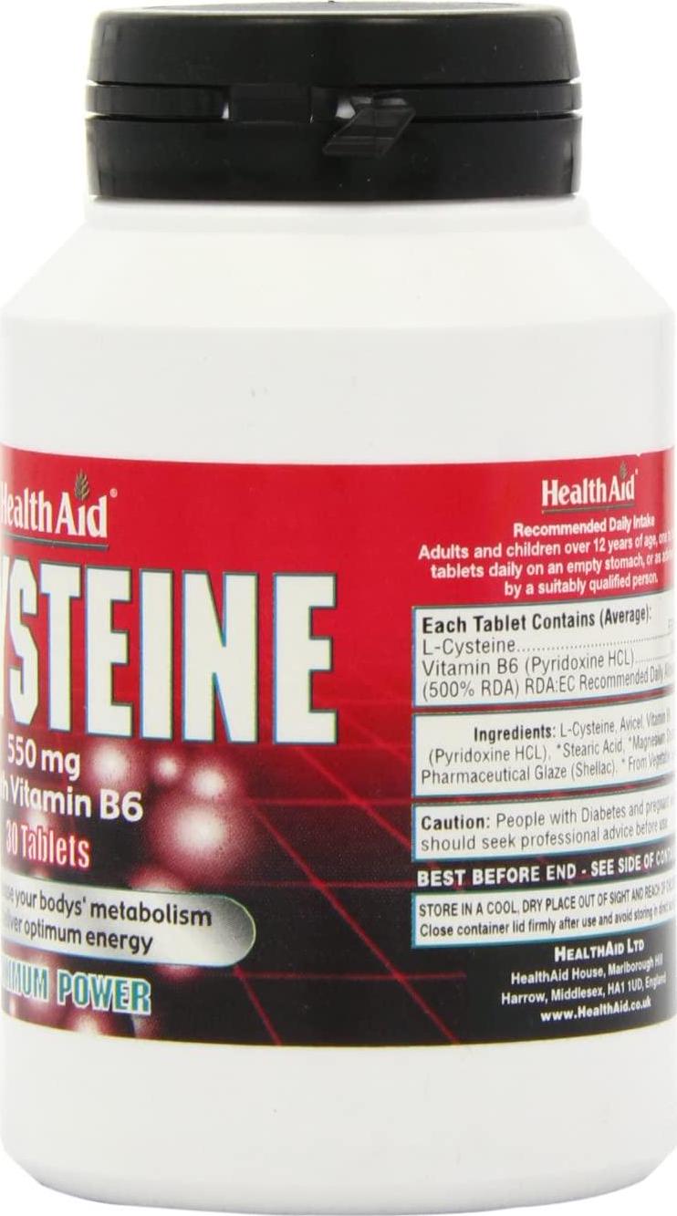 HealthAid L-Cysteine 550mg - 30 Tablets