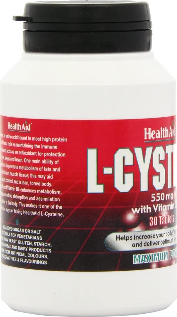 HealthAid L-Cysteine 550mg - 30 Tablets