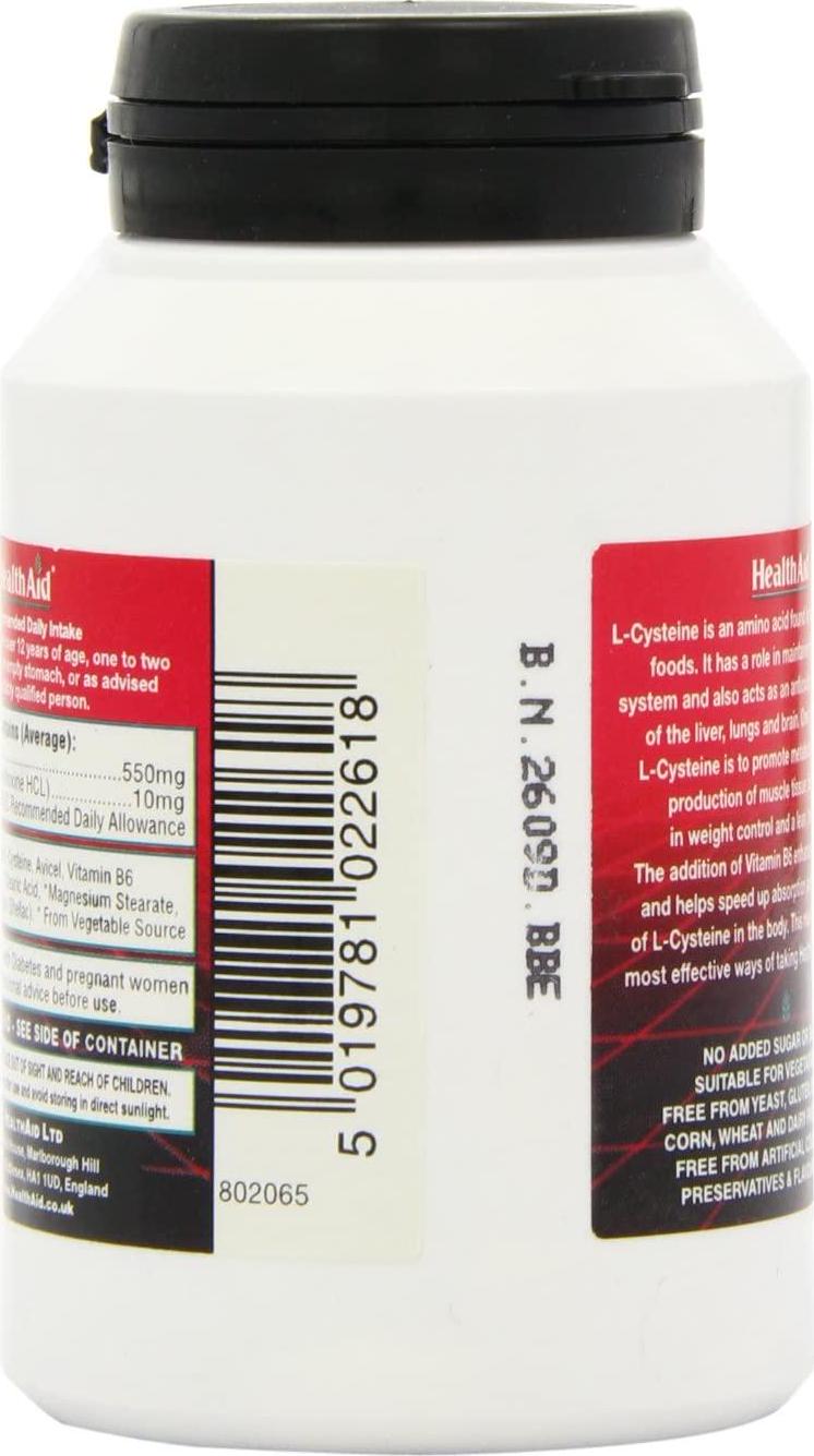 HealthAid L-Cysteine 550mg - 30 Tablets