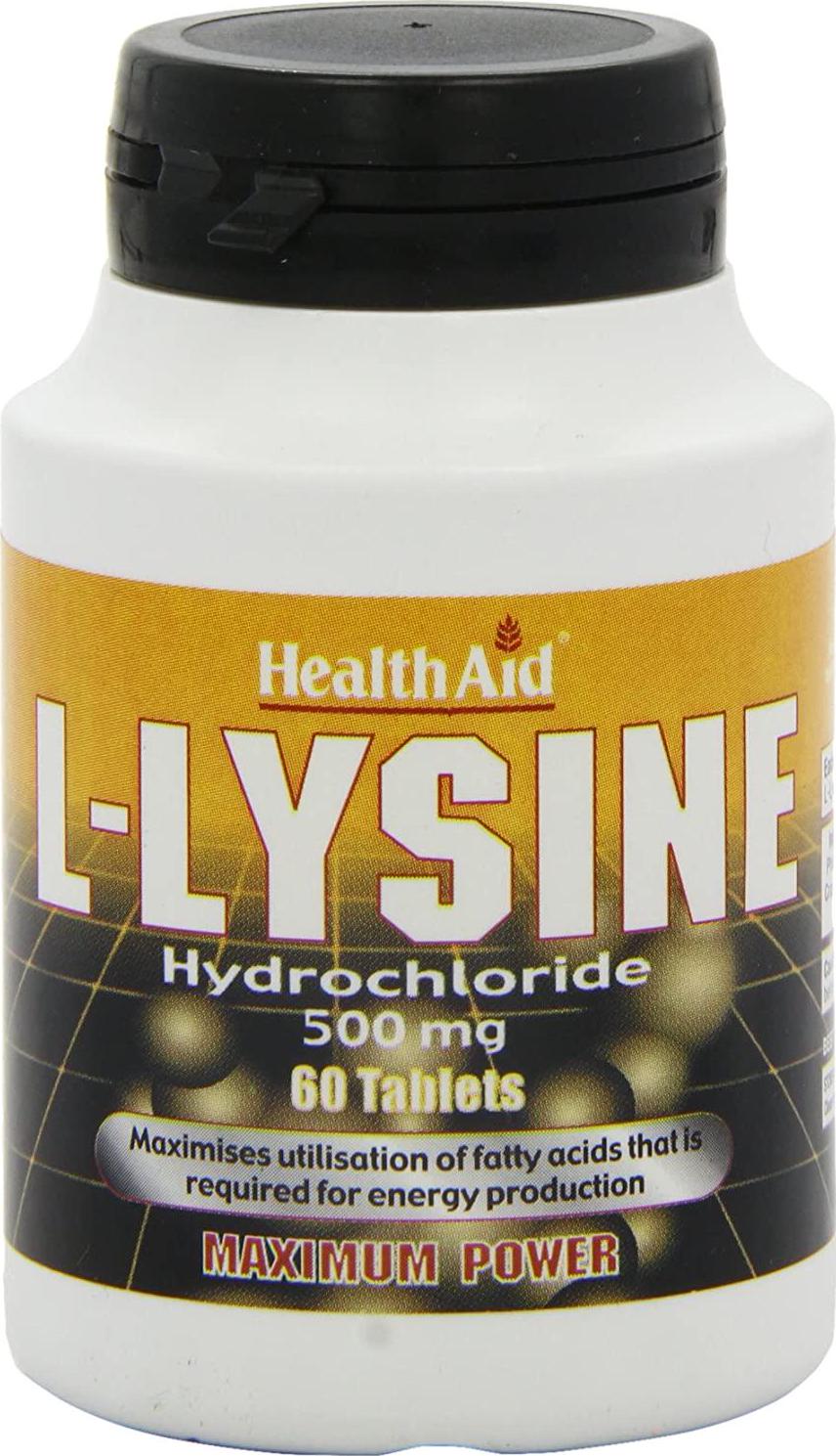 HealthAid L-Lysine HCI 500mg - 60 Tablets