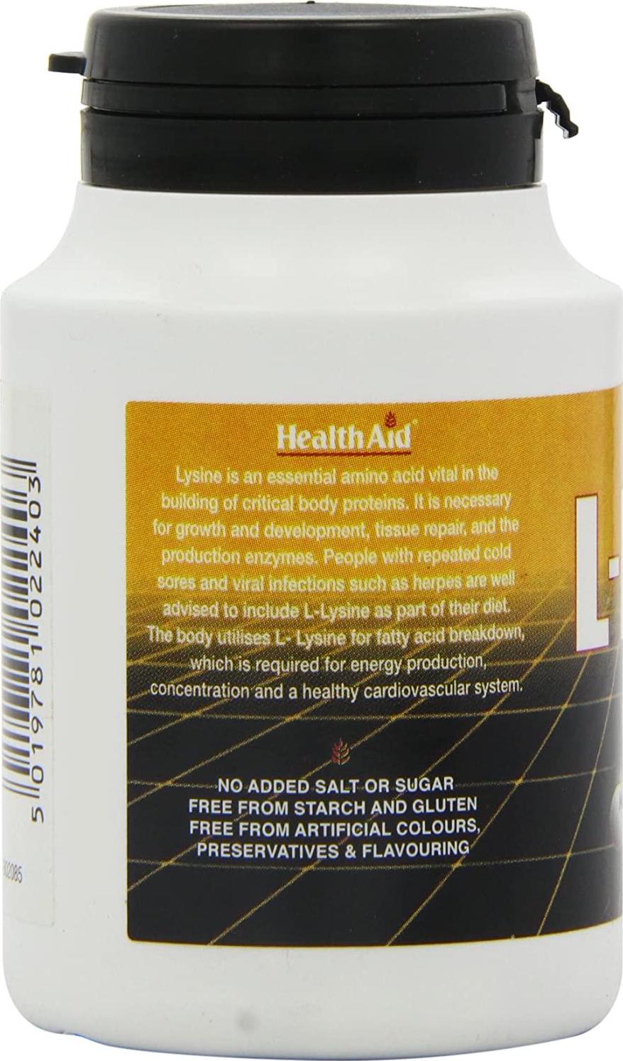HealthAid L-Lysine HCI 500mg - 60 Tablets