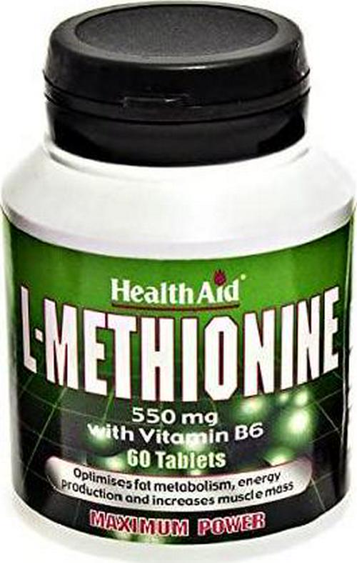 HealthAid L-Methionine 550mg - 60 Tablets