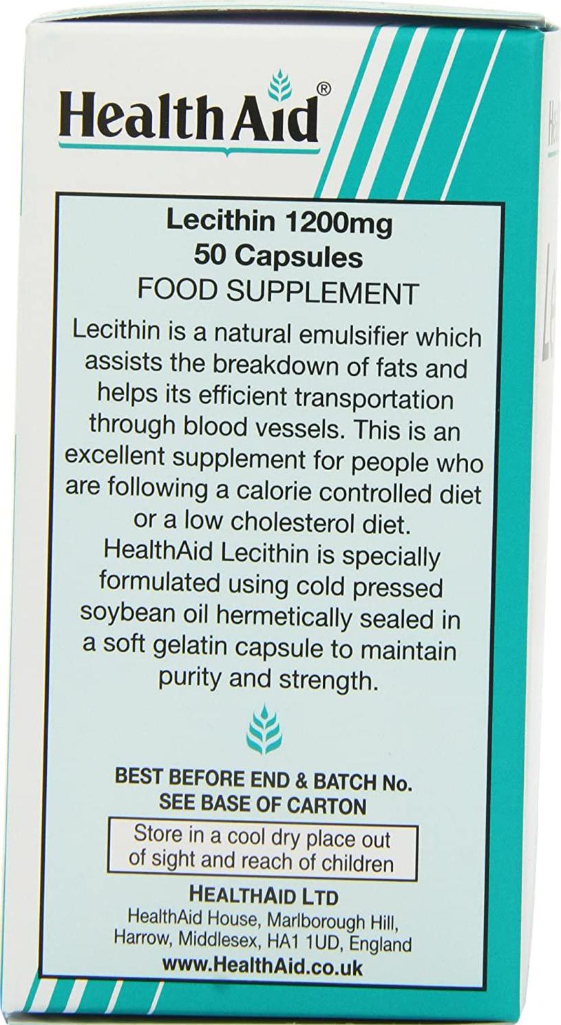 HealthAid Lecithin 1200mg - 50 Capsules