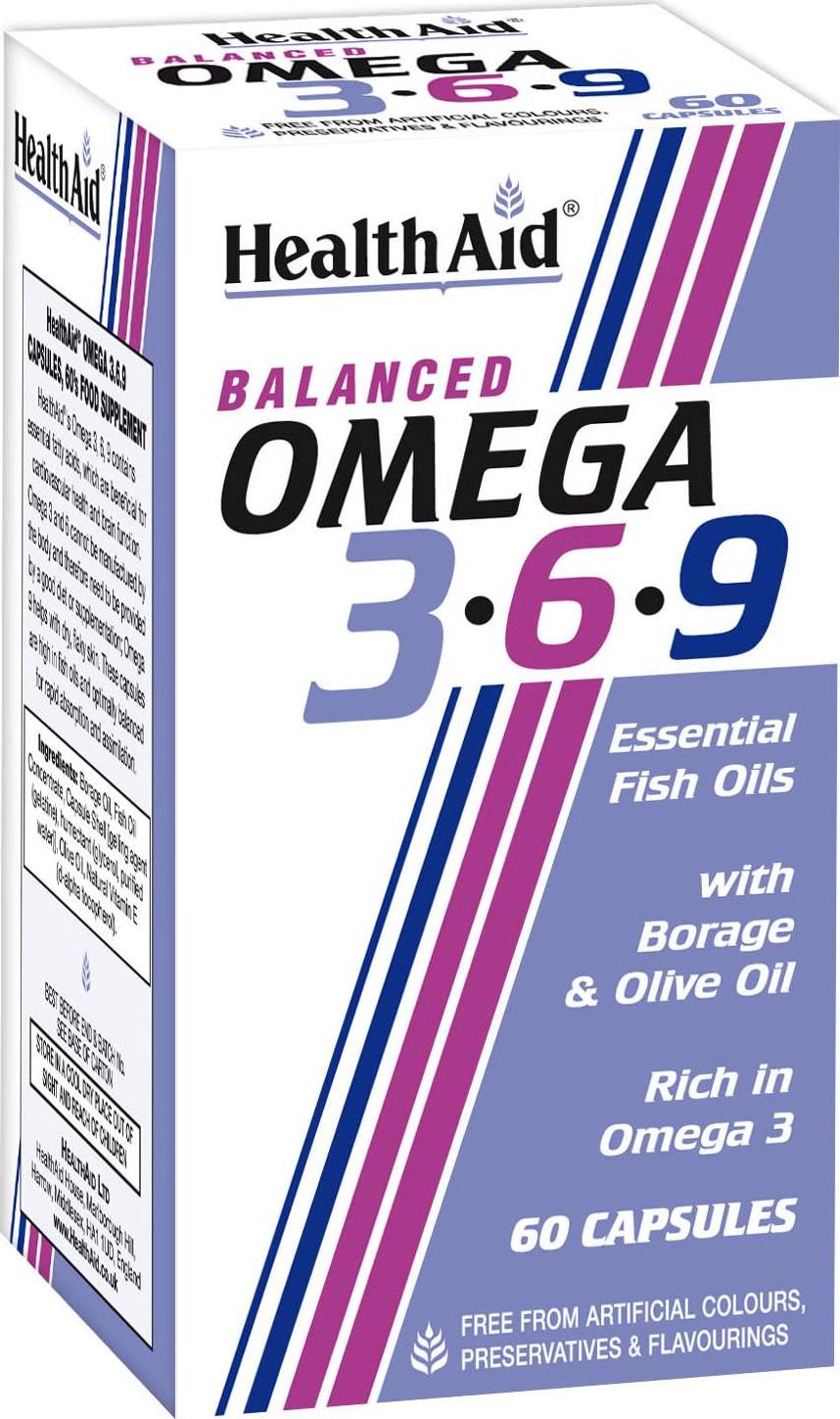 HealthAid Omega 3-6 - 9-60 Capsules