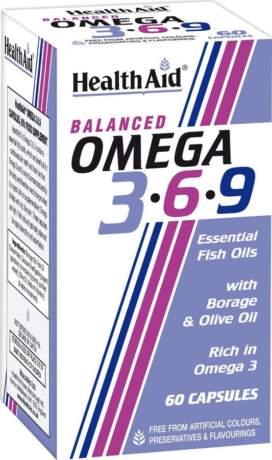 HealthAid Omega 3-6 - 9-60 Capsules