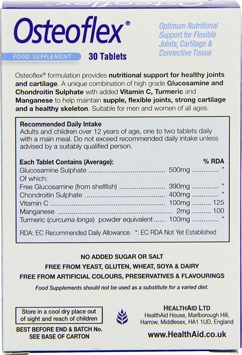 HealthAid Osteoflex - Glucosamine and Chondroitin - 30 Tablets