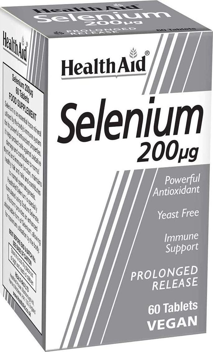HealthAid Selenium 200ug - Prolong Release - 60 Vegan Tablets