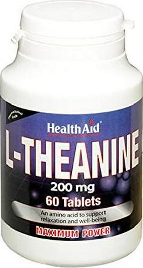 HealthAid Theanine - L-Theanine Free Form 60 Vegan Tablets