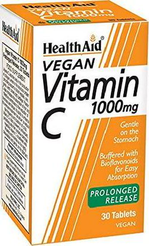 HealthAid Vitamin C 1000mg - Prolong Release - 30 Vegan Tablets