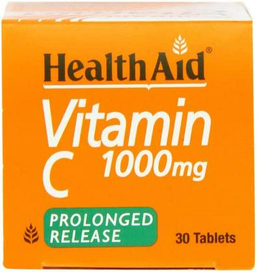 HealthAid Vitamin C 1000mg - Prolong Release - 30 Vegan Tablets