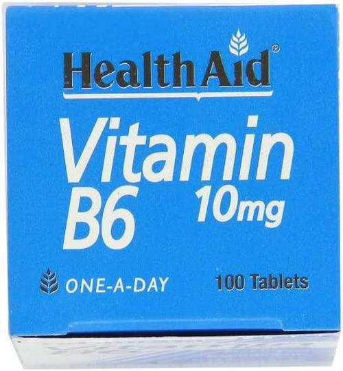 Health Aid Vitamin B6 (Pyridoxine HCl) 10mg 100 Tablets
