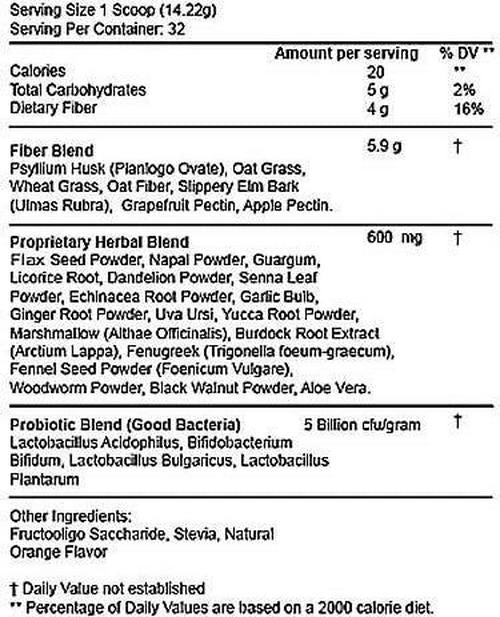 Health Guardian Colon Cleanse 30 Day Serving Orange Powder