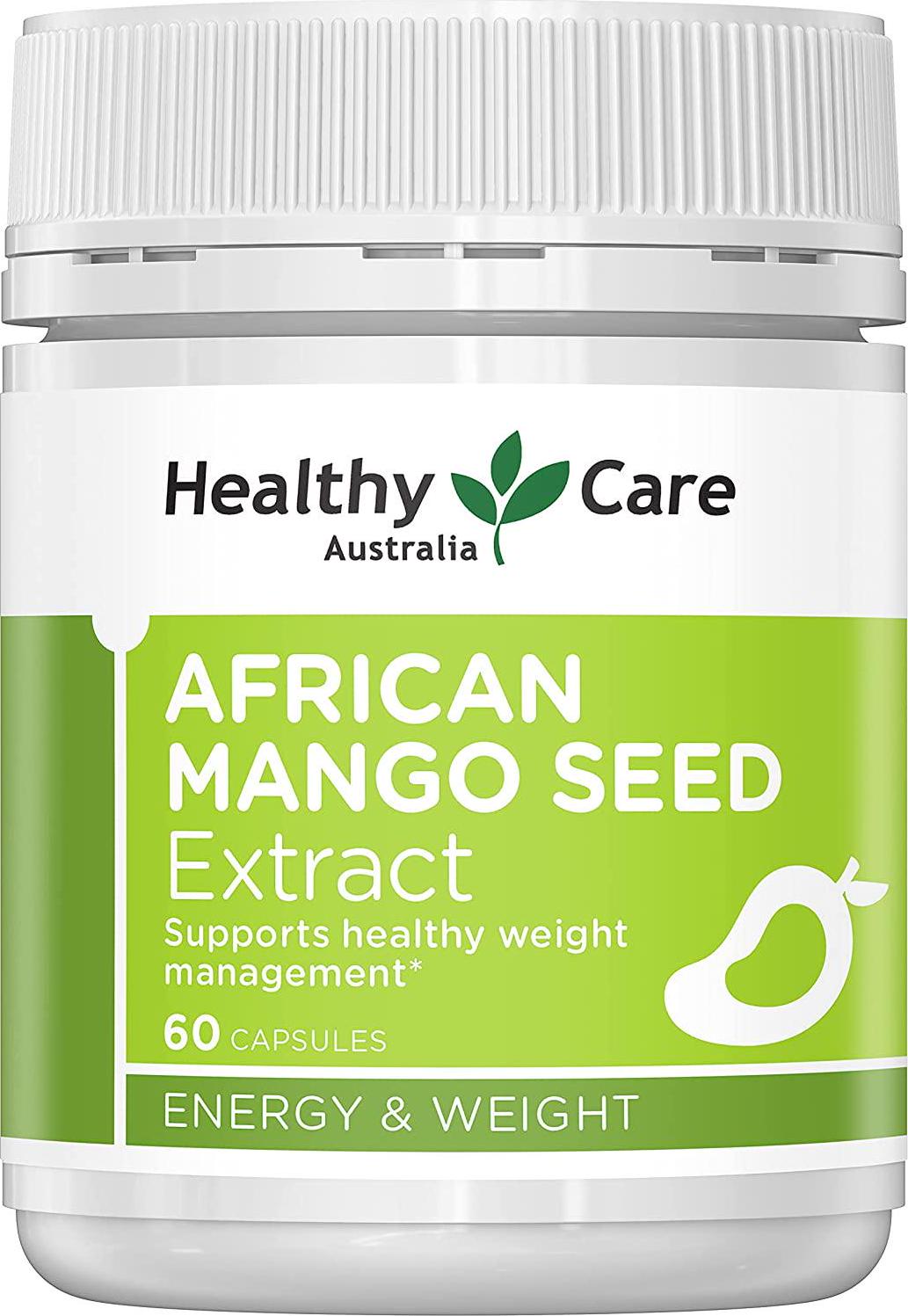 #Healthy African Mango Seed Extract 150mg Capsules, Light Green, 60 Count - Nutricity.com.au