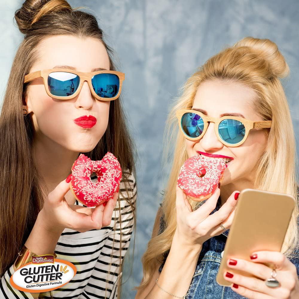 Healthy Digestives Gluten Cutter enzyme formula - Helps Improve your bodies Gluten digestion and assist in breaking down Wheat, Dairy and Other Grains - 30 Servings, Capsules