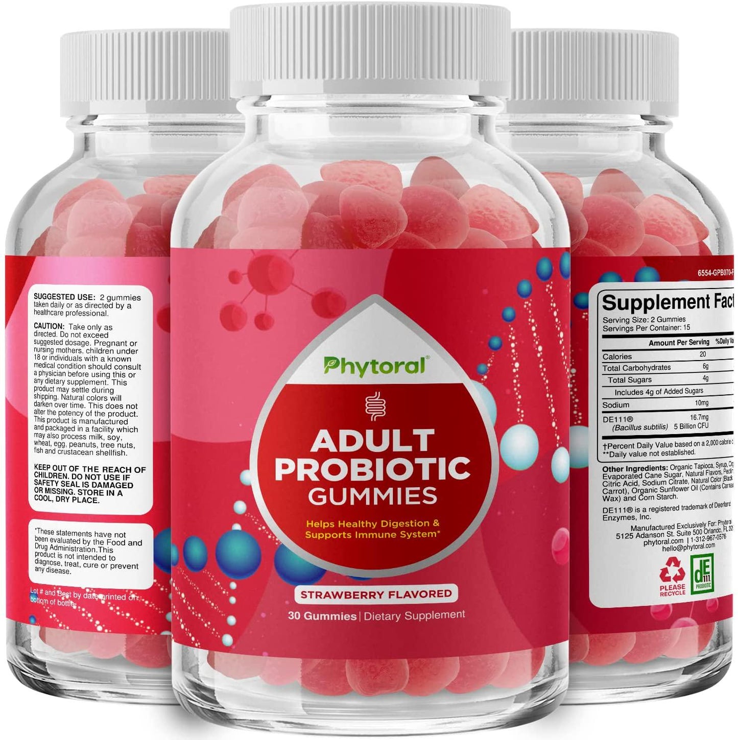 Healthy Gut Probiotic Gummies for Adults - Organic Probiotics for Gut Health Upset Stomach Relief and Immune Support - Digestive Health Chewable Probiotic Gummies for Women and Men - 5 Billion CFU