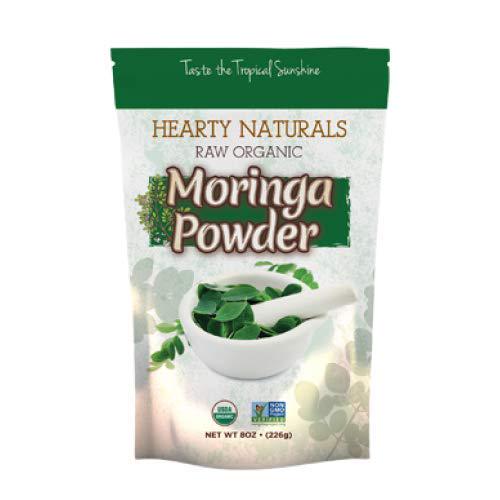 Hearty Naturals Raw Organic Moringa Powder - 226 Grams (8 Oz)