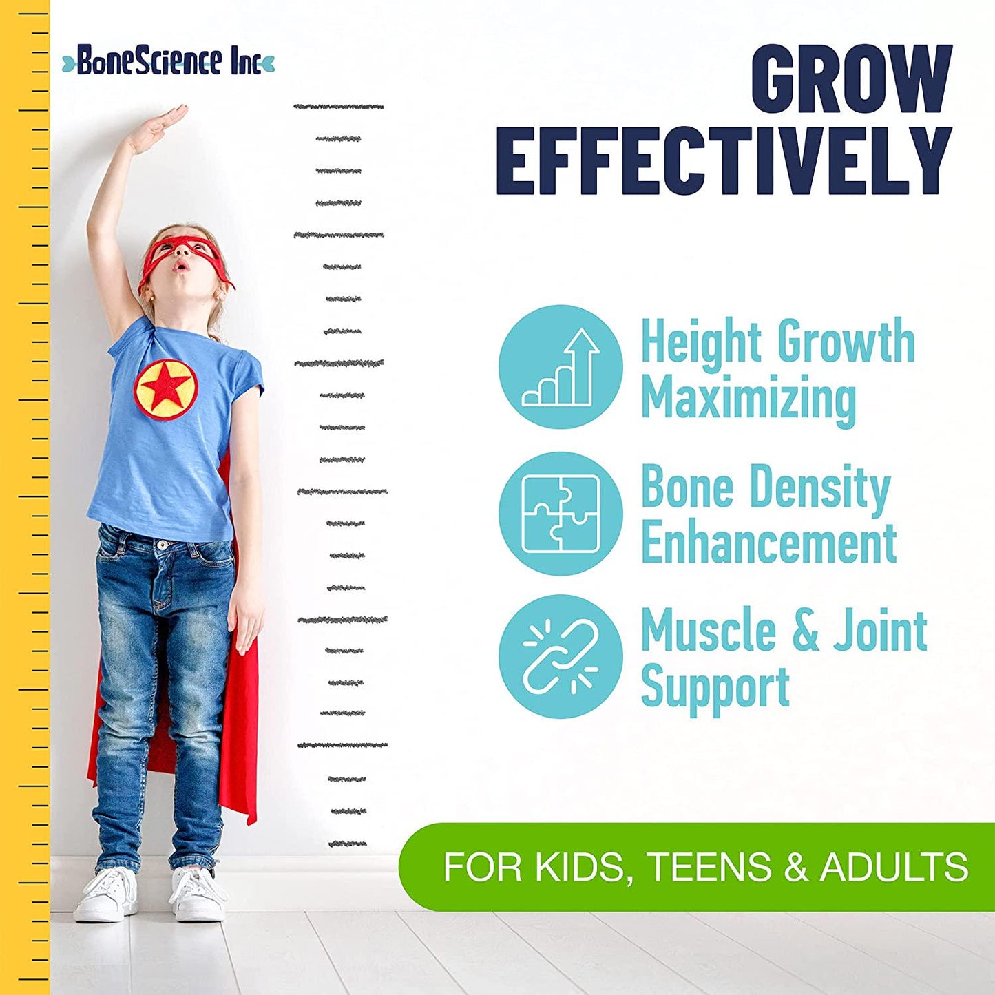 Height Growth Maximizer - Natural Peak Height - Made in USA - Height Pills Bone Growth - Grow Taller Supplement for Adults and Kids - Height Increase Pills - Maximum Height Growth Formula (Pack of 2)