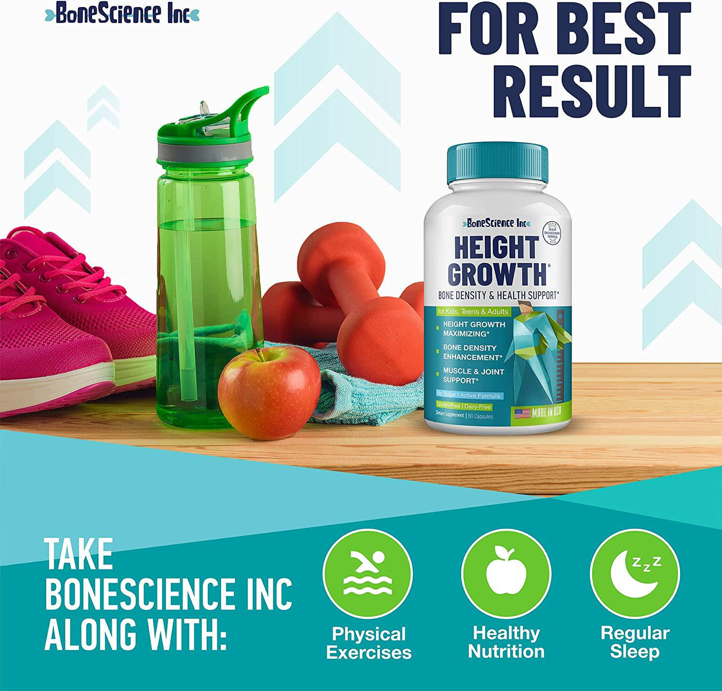 Height Growth Maximizer - Natural Peak Height - Made in USA - Height Pills Bone Growth - Grow Taller Supplement for Adults and Kids - Height Increase Pills - Maximum Height Growth Formula (Pack of 2)