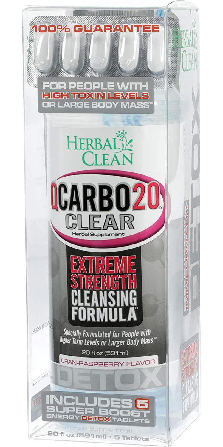 Herbal Clean Same-Day Premium Detox Drink, Cran-Raspberry Flavor, 20 Fl Oz, and Tablets, 5 Count