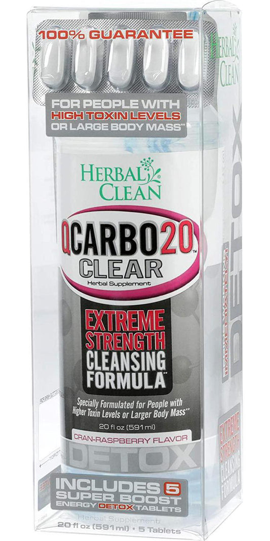 Herbal Clean Same-Day Premium Detox Drink, Cran-Raspberry Flavor, 20 Fl Oz, and Tablets, 5 Count