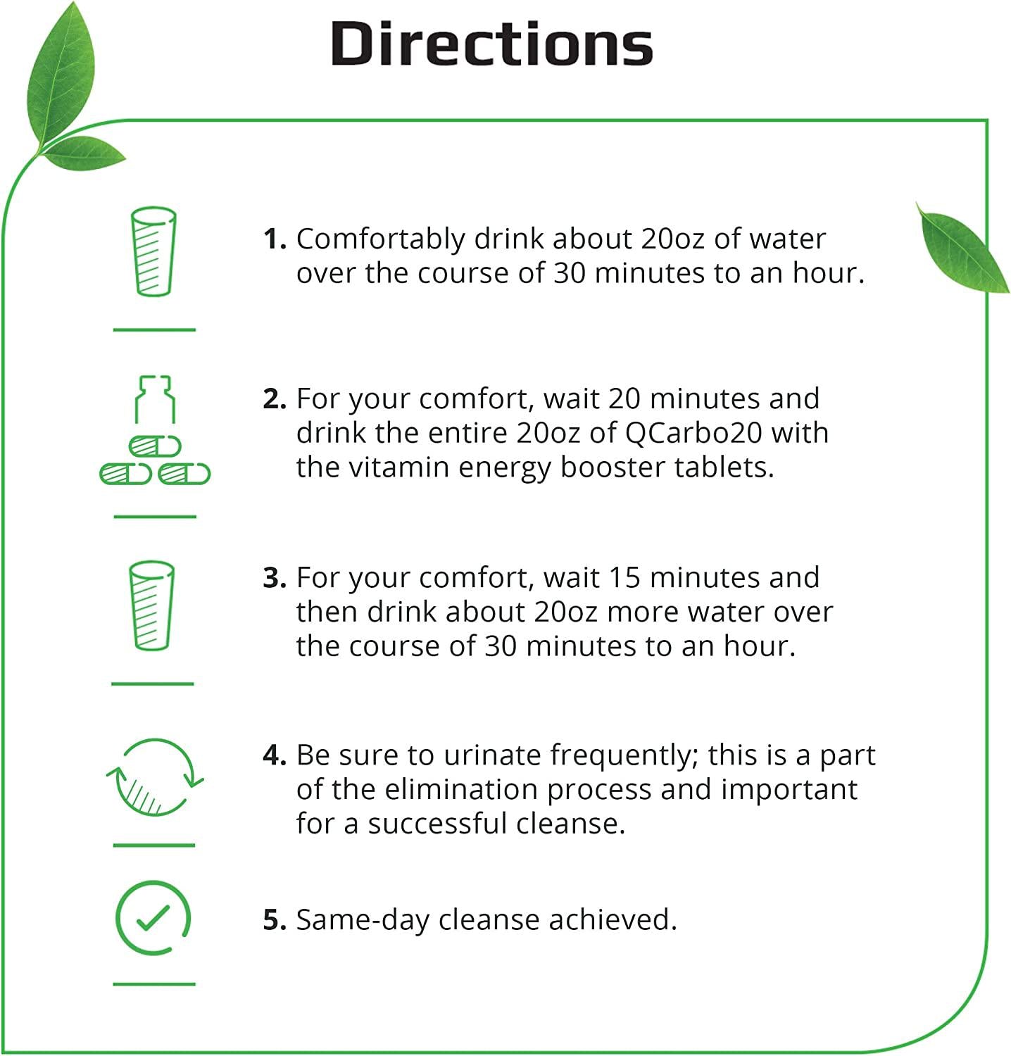 Herbal Clean Same-Day Premium Detox Drink, Cran-Raspberry Flavor, 20 Fl Oz, and Tablets, 5 Count