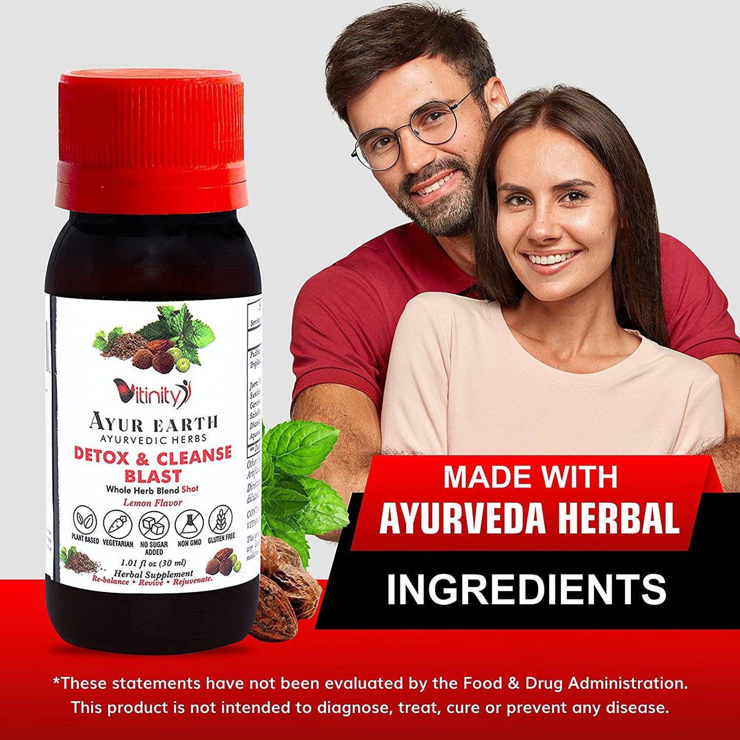 Herbal Cleansing Supreme Shots-Ayurveda Super Detox-4000 Mg Highest Potency-Better Bitters,Lemon Flavor, Digestion Formula -15 Pack