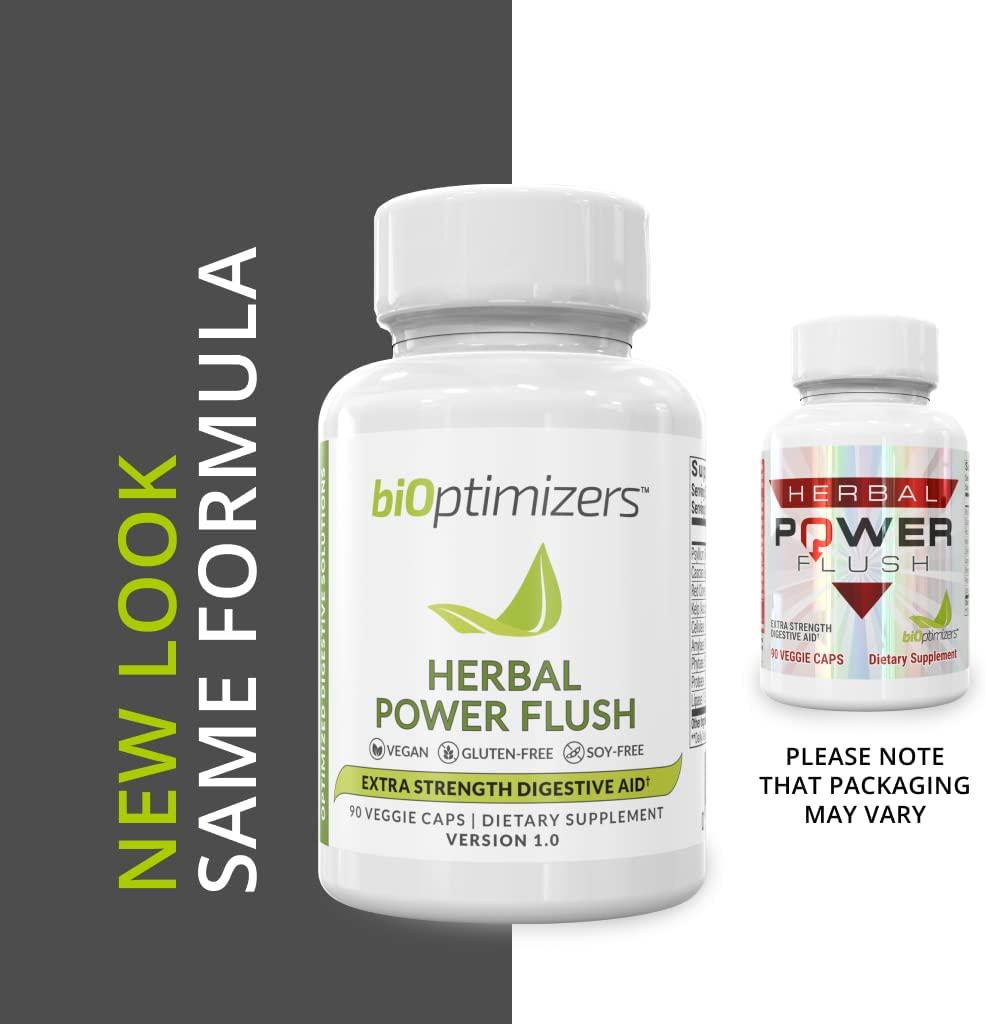 Herbal Power Flush - Extra Strength Digestive Cleanse - Eliminate Toxins - Improve Digestion - 90 Capsules